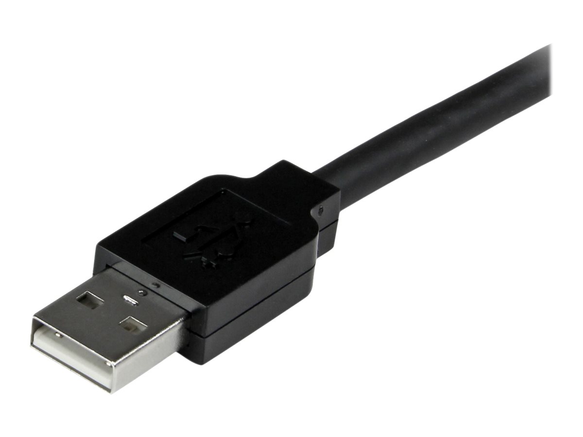 StarTech.com 5m aktives USB 2.0 Verlängerungskabel - St/Bu - USB Verlängerung / Repeater Kabel - USB-Verlängerungskabel - USB (W)zu USB (M) - USB 2.0 - 5 m - aktiv - Schwarz - für P/N: LTUB1MBK - SVA5