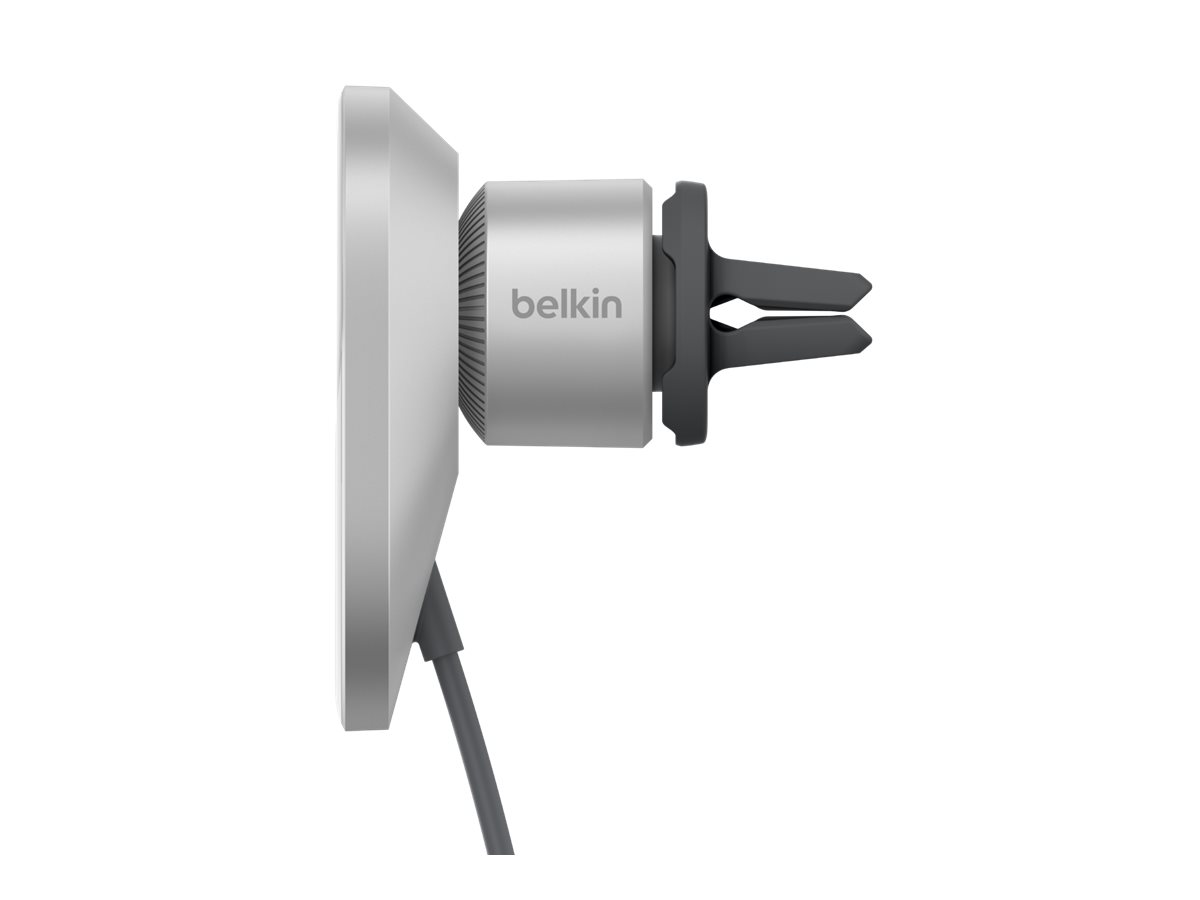 Belkin Kfz-Halterung für induktives Ladenmagnetisch mit Qi2 + Kfz-Netzteil - 15 Watt - Fast Charge - Grau