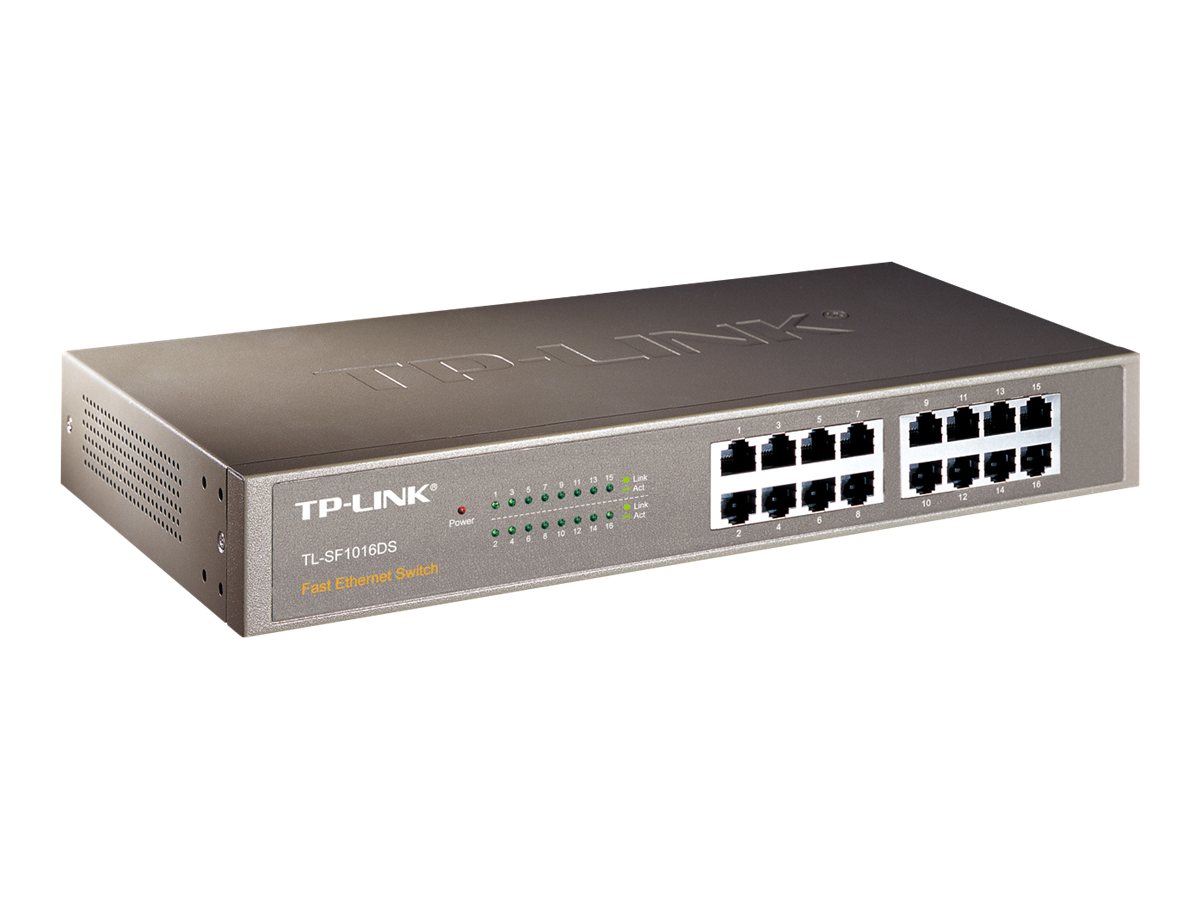 TP-LINK TL-SF1016DS - Switch - 16 x 10/100Desktop - an Rack montierbar