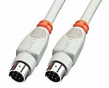 Lindy Anschlusskabel Mac Drucker 8 polig Mini-DIN Stecker/Stecker, 2m - Druckerkabel - Mini-DIN 8-polig (M)zu Mini-DIN 8-polig (M) - 2 m - geformt