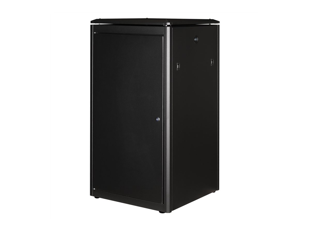 ROLINE Pro - Schrank Netzwerkschrank - mit Glastür, 600 x 600 mm (B x T)RAL 9005 - Jet Black - 22U - 48.3 cm (19")