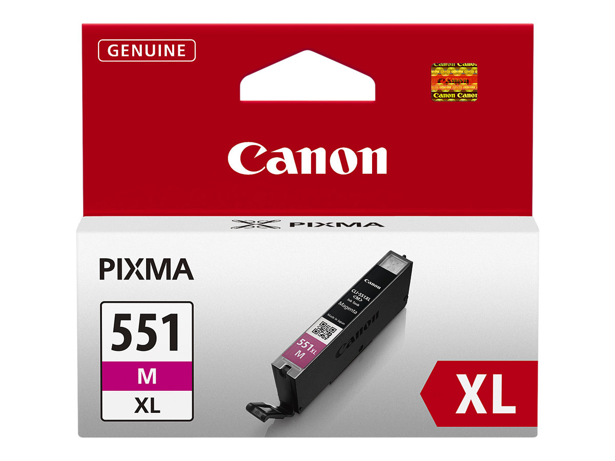 Canon CLI-551M XL - 11 ml - Hohe ErgiebigkeitMagenta - original - Tintenbehälter - für PIXMA iP8750 - iX6850 - MG5550 - MG5650 - MG5655 - MG6450 - MG6650 - MG7150 - MG7550 - MX725 - MX925