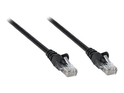 Intellinet Network Patch Cable, Cat5e, 10m, Black, CCA, U/UTP, PVC, RJ45, Gold Plated Contacts, Snagless, Booted, , Polybag - Patch-Kabel - RJ-45 (M)zu RJ-45 (M) - 10 m - UTP - CAT 5e - geschirmt - oh