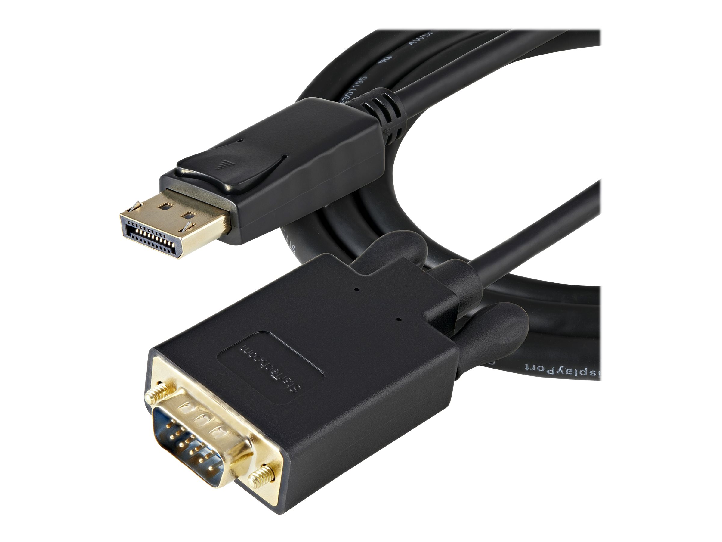 StarTech.com 3ft DisplayPort to VGA Adapter Cable - 1920x1200 - Active DisplayPort (DP)Computer or Laptop to VGA Monitor or TV Display (DP2VGAMM3B) - Adapterkabel - DisplayPort (M) eingerastet zu HD-1