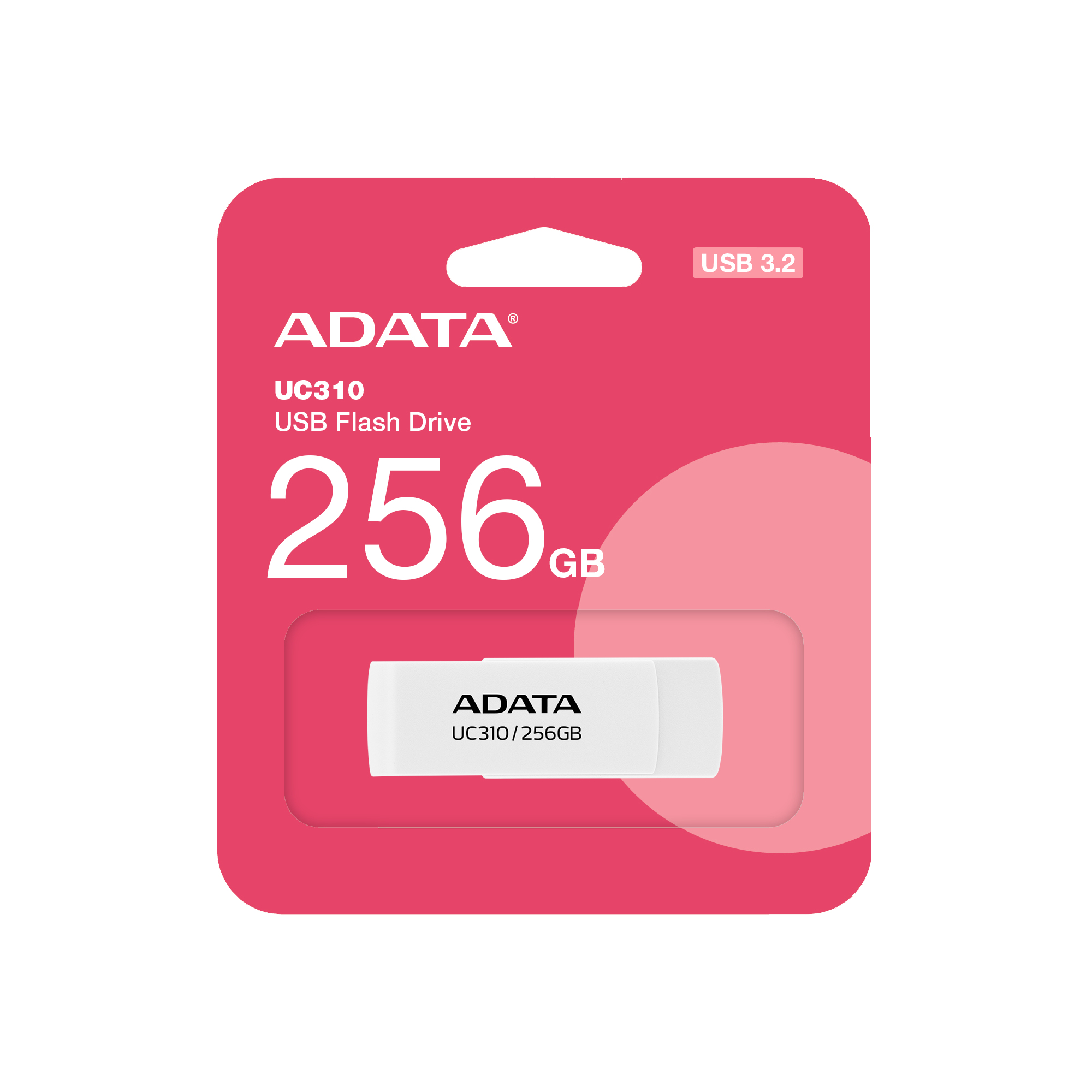 ADATA UC310 - USB-Flash-Laufwerk - 256 GB - USB3.2 Gen 1 - weiß