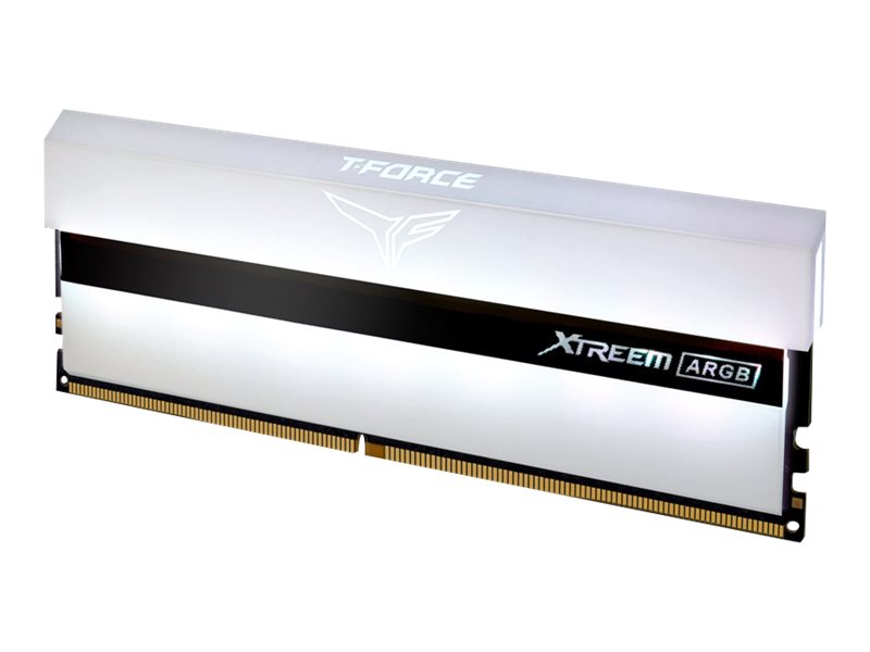 Team Group T-Force Xtreem ARGB White - DDR4 - Kit - 16 GB:2 x 8 GB - DIMM 288-PIN - 3200 MHz / PC4-25600 - CL16 - 1.35 V - ungepuffert - non-ECC - weiß
