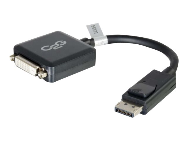 C2G 8in DisplayPort to DVI-D Adapter - DP to DVI D Adapter - Black - M/F - Videoadapter - DisplayPort (M)zu DVI-D (W) - Schwarz