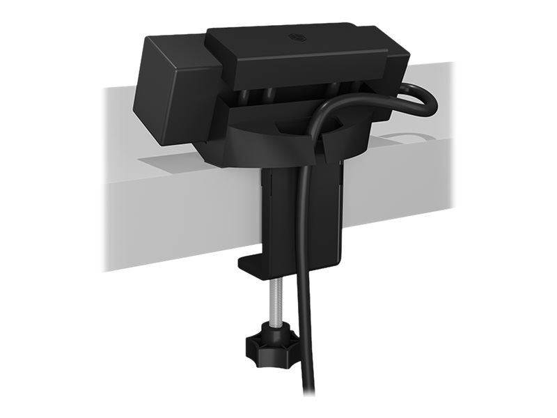 ICY BOX IB-MSA106-HH - Befestigungskit (Spannbefestigungfür Tisch - Halter - Kissen) - für USB-Hub - Kunststoff - Metall - Silikon - Schwarz - Tischmontage