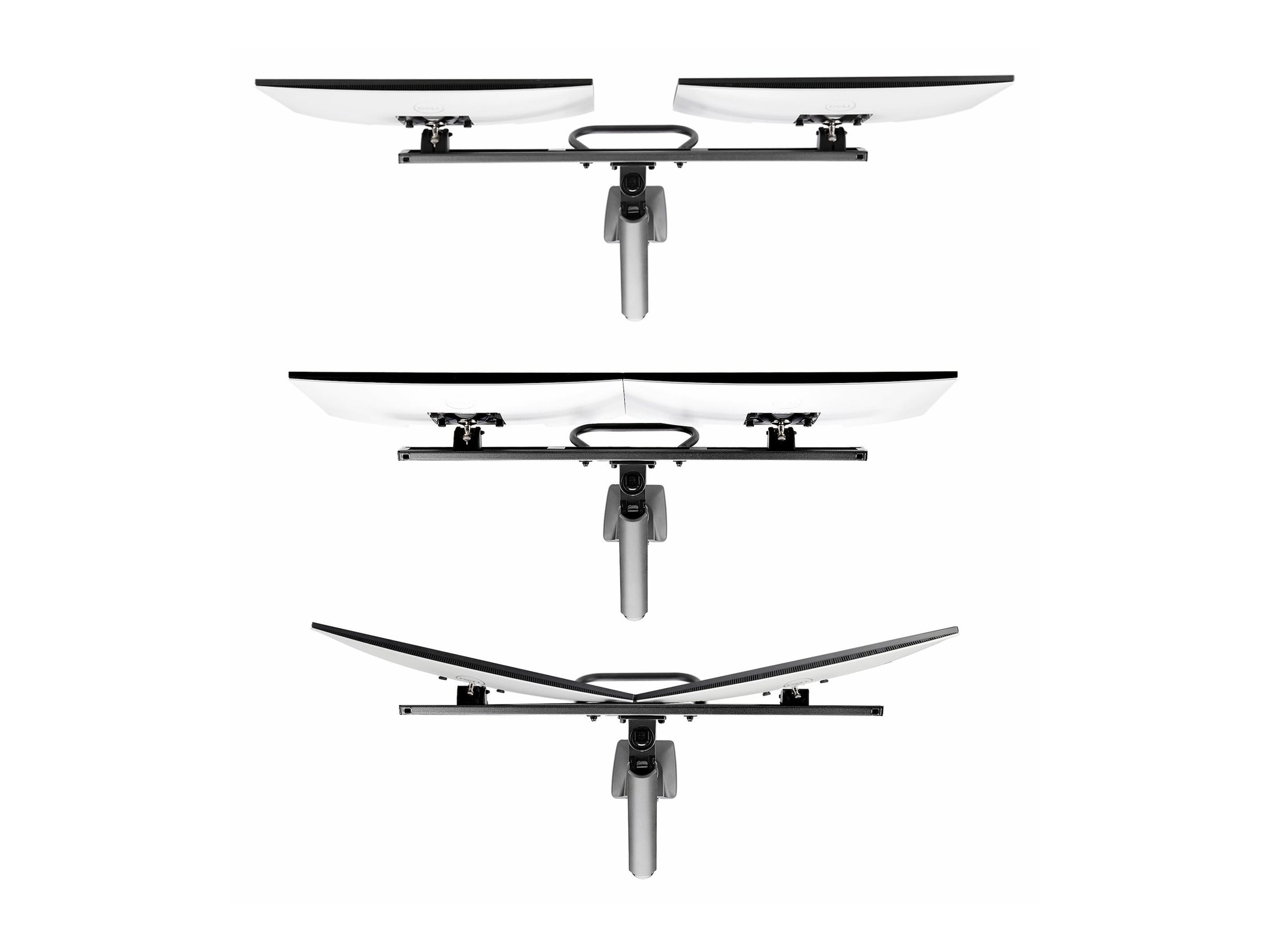 StarTech.com Desk Mount Dual Monitor Arm w/ Crossbar, Up To 27" Displays - Befestigungskit - artikulierender, mechanischer Feder - für 2 LCD-Displays - Kunststoff, Stahl - Schwarz - Bildschirmgröße: 4