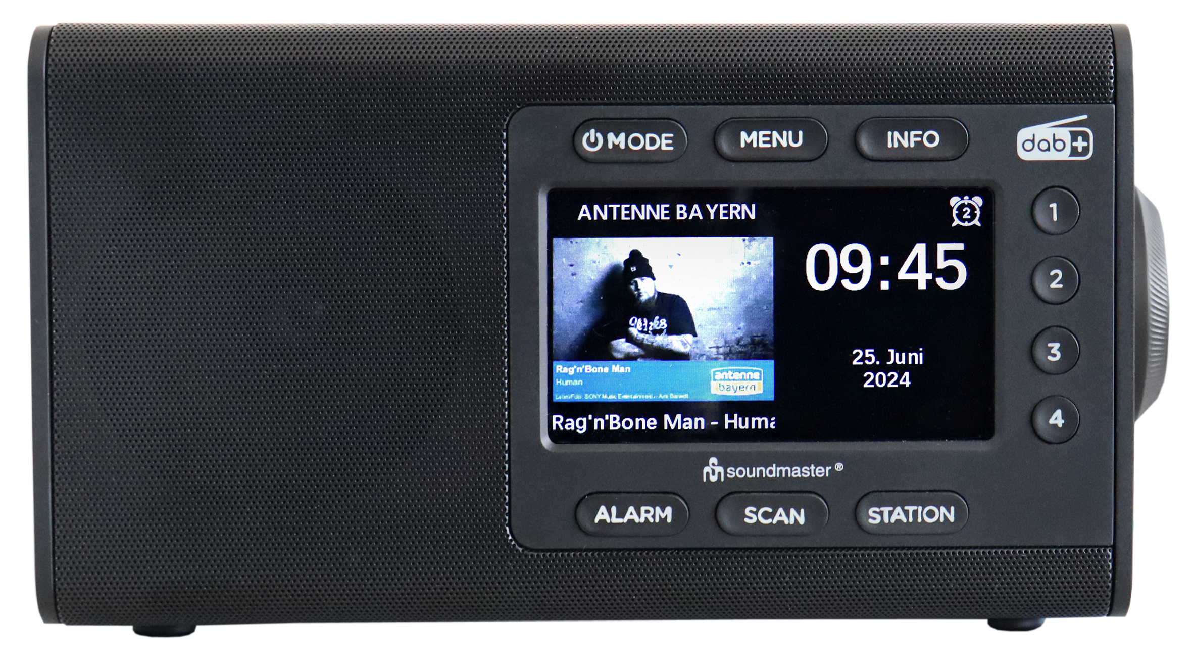 Soundmaster DAB900SW, Tragbar, Analog & Digital, DAB+, FM, 5 W, LCD, 10,9 cm (4.3")DAB+/FM-RDS-Radio - 4.3"-Display - USB-C - BT - 3.5 mm - 1 x 5 W RMS - DC 12 V/1 A - 25 x 14.2 x 13.5 cm - Schwarz