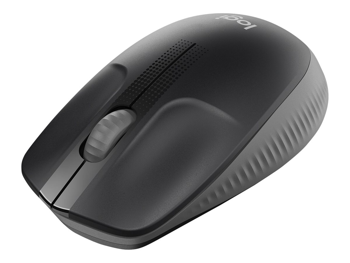 Logitech M190 - Maus - optisch - 3 Tasten - kabellos - kabelloser Empfänger (USB)holzkohlefarben
