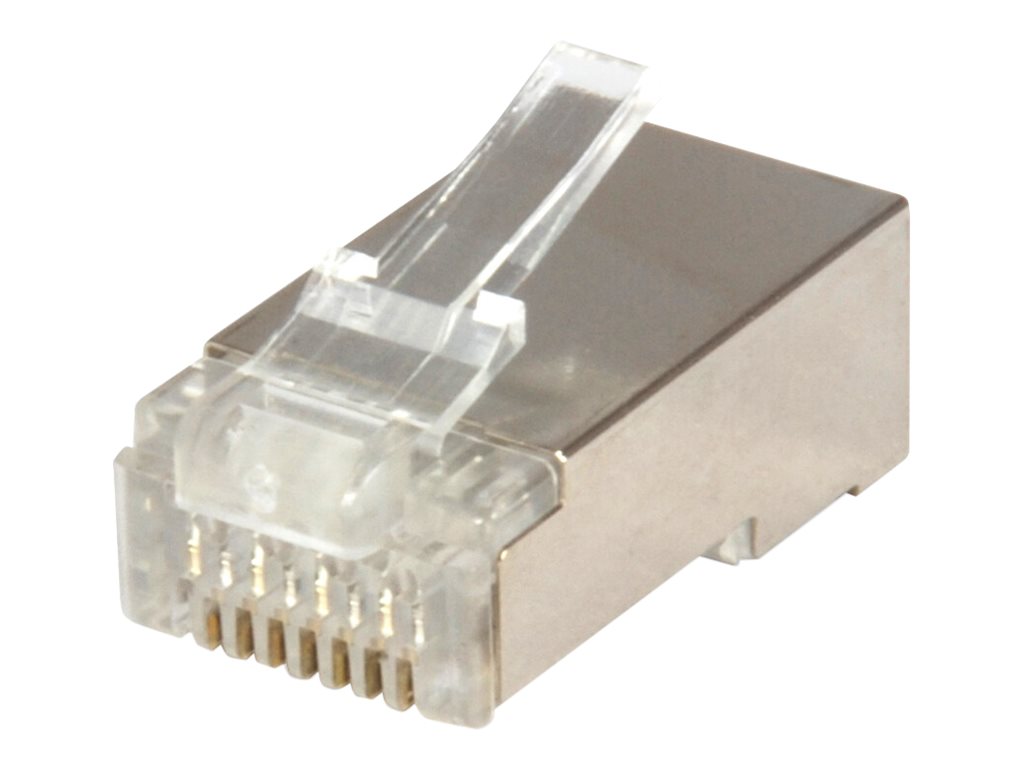Equip Pro - Netzwerkanschluss - RJ-45 (M) - abgeschirmt - CAT 6 - durchsichtig (Packung mit 100)Cat.6 RJ45 Steckersatz geschirmt