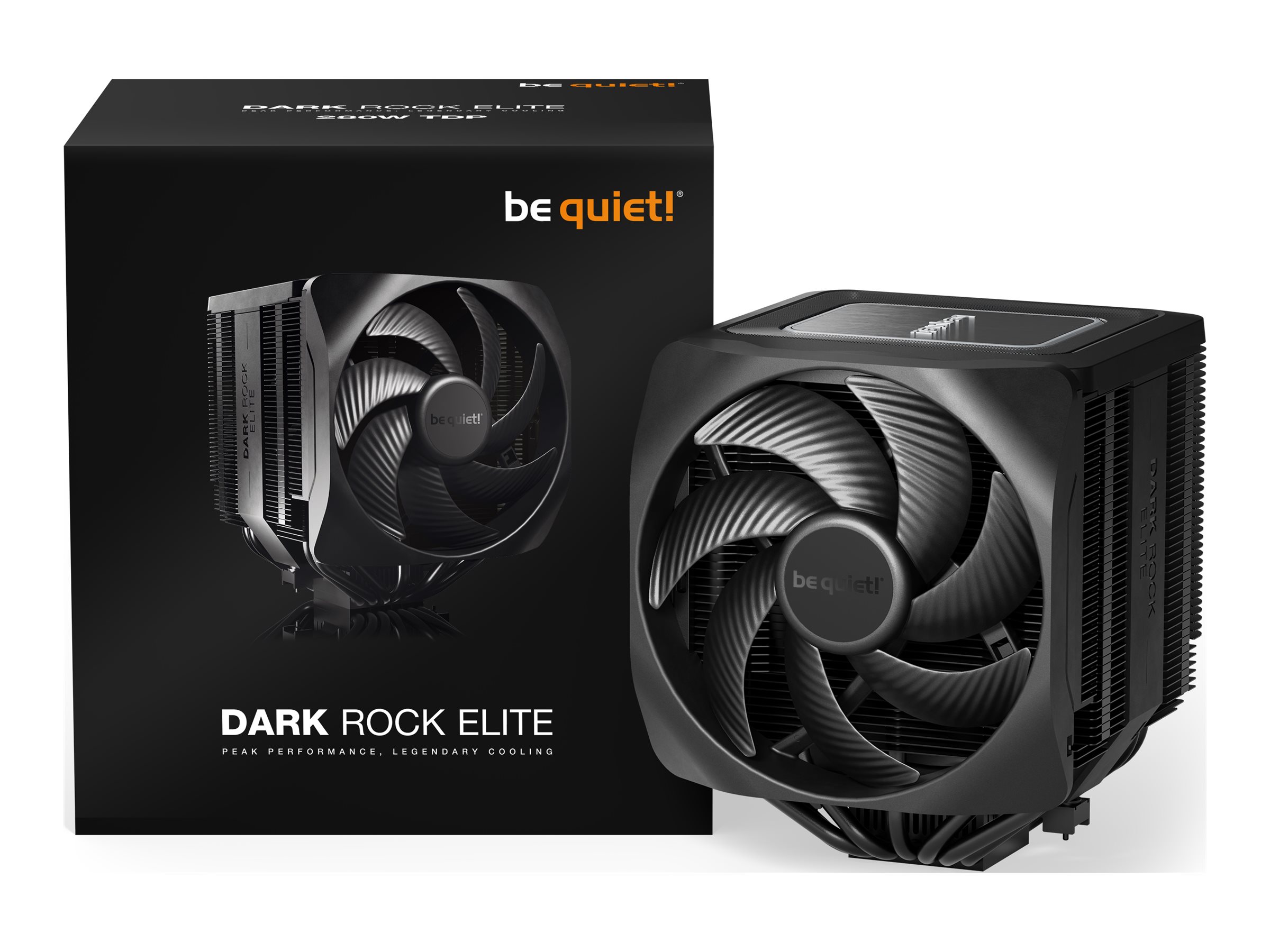 Be Quiet! Dark Rock Elite - Prozessor-Luftkühler - (für: LGA1150, LGA1151, LGA1155, LGA1200, LGA1700, AM4, AM5)Aluminium mit Kupferbasis - 135 mm - Schwarz