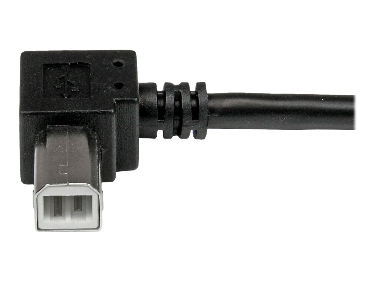 StarTech.com 2m USB 2.0 A auf B Kabel rechts gewinkelt - St/St - USB Druckerkabel - USB-Kabel - USB Typ B (M)zu USB (M) - USB 2.0 - 2 m - 90° Stecker - Schwarz