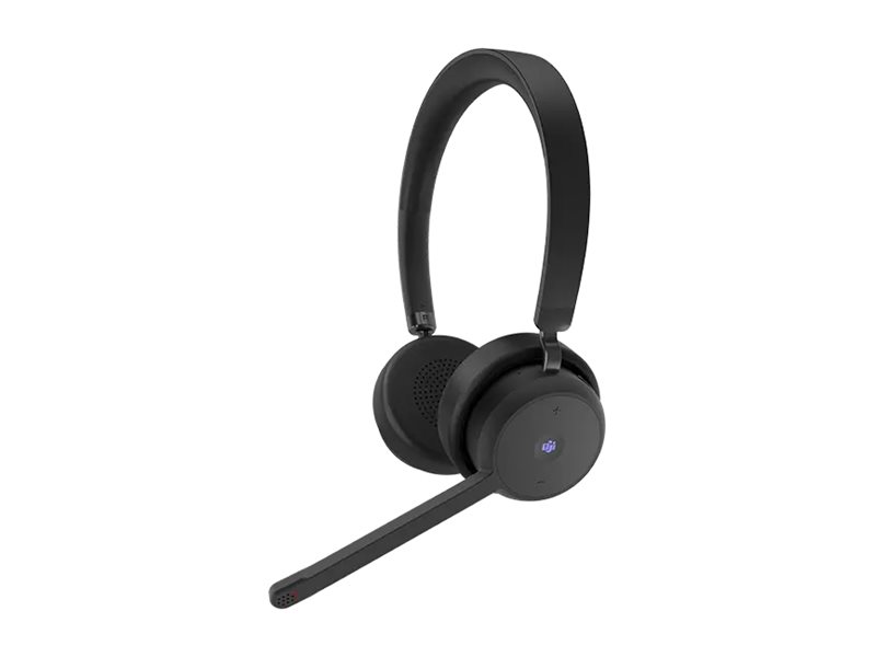 Lenovo Headset - On-Ear - Bluetooth - kabellosUSB-A über Bluetooth-Adapter - Schwarz - Zertifiziert für Microsoft Teams