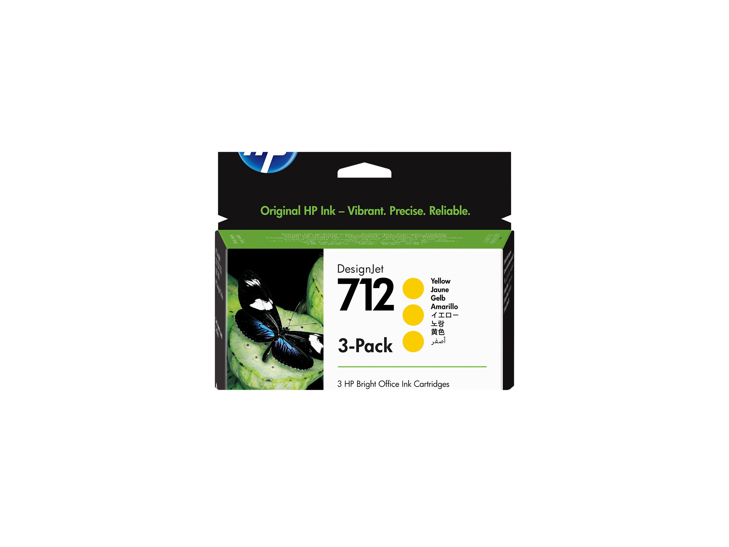 HP 712 - 3er-Pack - 29 ml - Gelb - original -DesignJet - Tintenpatrone - für DesignJet Studio - T210 - T230 - T250 - T630 - T650
