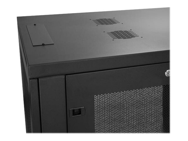StarTech.com Startech 24HE ServerRack/Schrank - 4 Pfosten mit einstellbarer Tiefe (6 bis 76cm)Rack Gehäuse mit Rollen/Kabelmanagement/Fachboden/Verriegelung Dell PowerEdge HP ProLiant ThinkServer (RK2