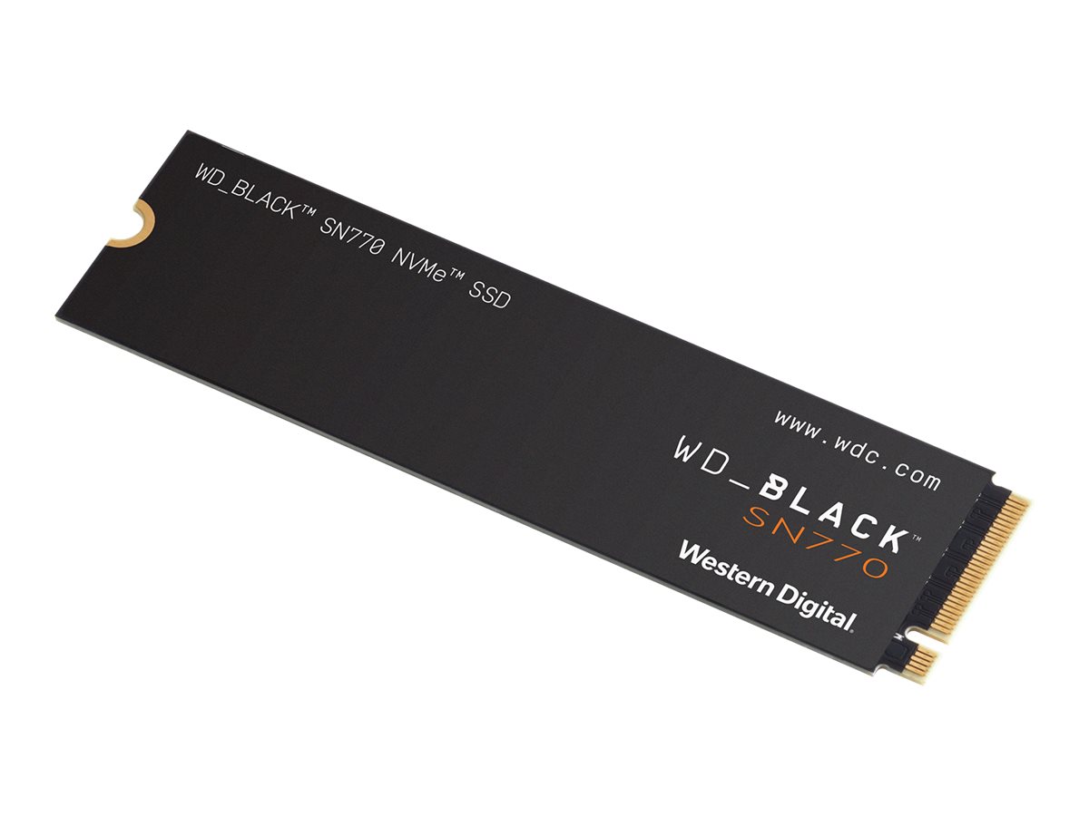 WD_BLACK SN770 WDS100T3X0E - SSD - 1 TB - intern - M.2 2280 - PCIe 4.0 x4 (NVMe)Kapazität - 2280-Formfaktor - 3D-NAND-TLC-Flash - Sandisk-Controller - 5.150/4.900 MB/s Lesen/Schreiben - 600 TBW