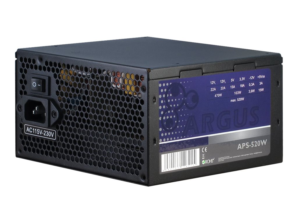 Inter-Tech Argus APS-520W - Netzteil (intern) - ATX12V 2.31Wechselstrom 115/230 V - 520 Watt - aktive PFC