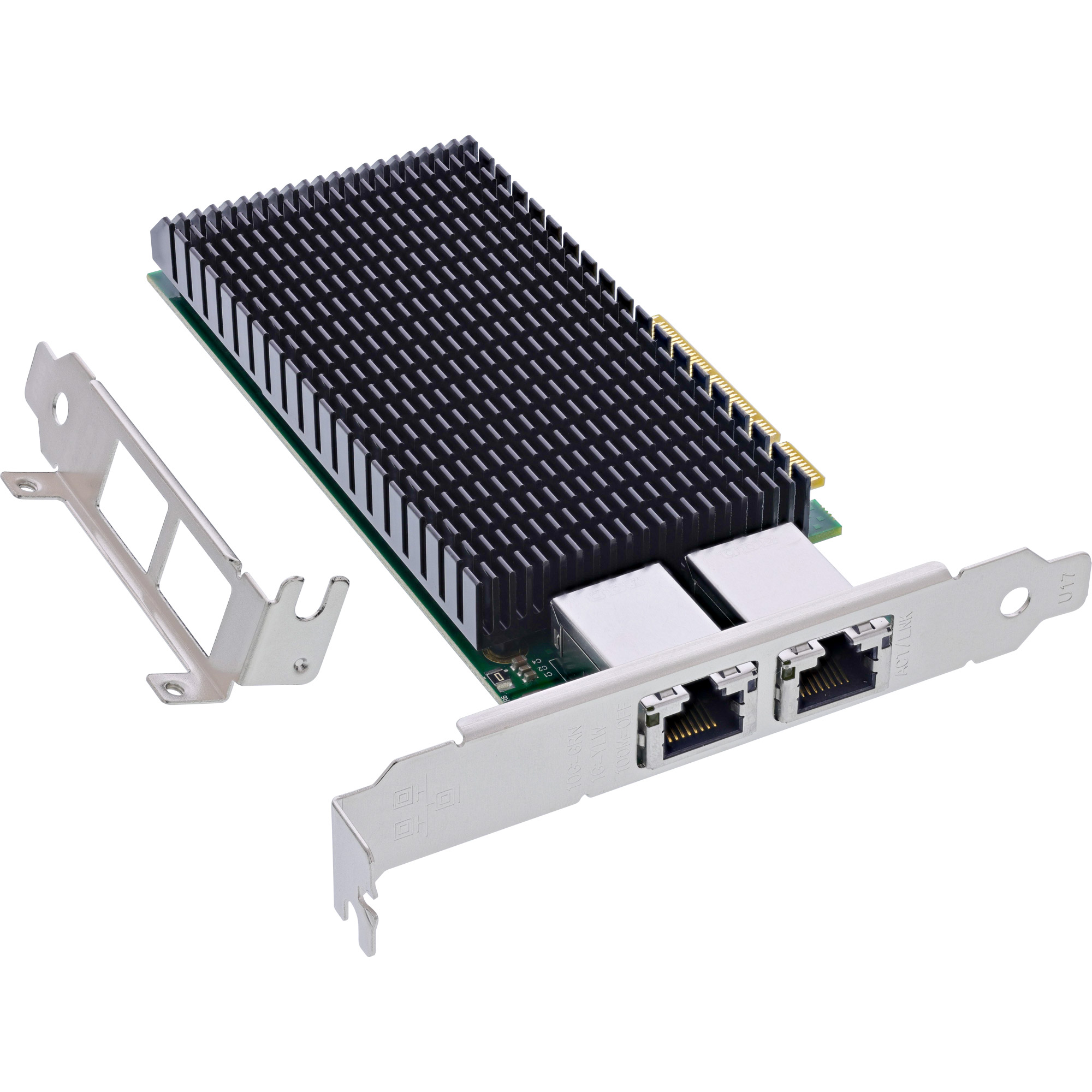 InLine Dual 10-Gigabit Netzwerkkarte - 2x RJ45 10Gb/s - PCIe x8