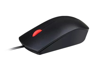 Lenovo Essential - Maus - rechts- und linkshändig optisch - 3 Tasten - kabelgebunden - USB - Schwarz - für ThinkPad T16 Gen 4 21QN