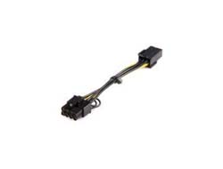 StarTech.com PCI Express 6 Pin auf 8 Pin Adapterkabel - Schwarz - Netzteil - 6-poliges PCIe Power (W)zu 8-poliger PCIe Power (M) - 15.5 cm - Gelb - für P/N: ATX2POWER430 - ATX2POWER530
