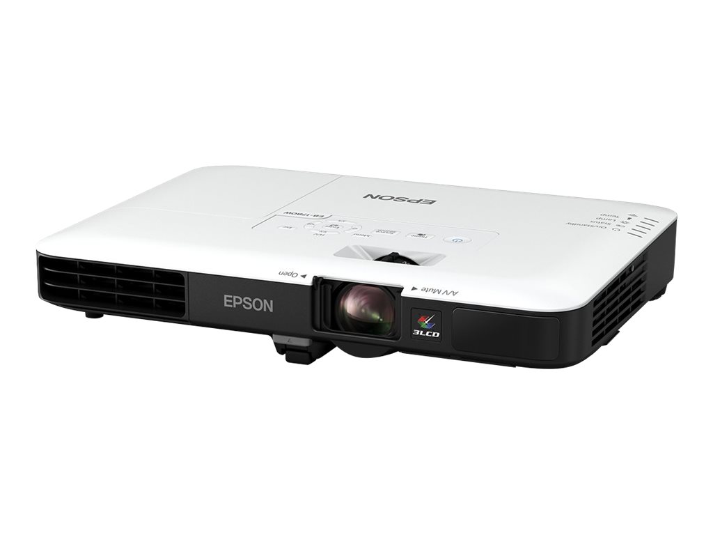 Epson EB-1780W - LCD-Projektor - tragbar - 3000 lm (weiß)3000 lm (Farbe) - WXGA (1280 x 800) - 16:10 - 720p - 802.11n drahtlos - Schwarz - weiß