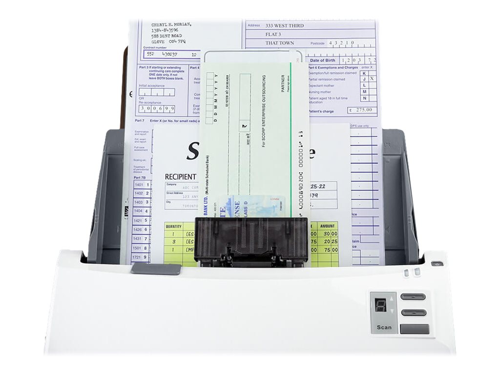 Plustek SmartOffice PS456U Plus - Dokumentenscanner - Dual-CIS - Duplex - 216 x 5080 mm - 600 dpi x 600 dpi - bis zu 80 Seiten/Min. (einfarbig)/ bis zu 45 Seiten/Min. (Farbe) - automatischer Dokumente