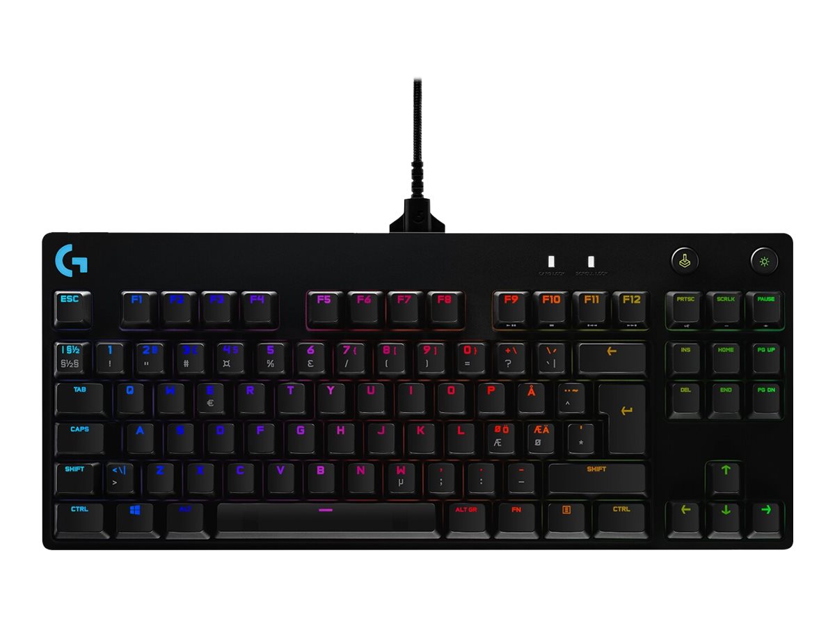 Logitech G Pro Mechanical Gaming Keyboard - TastaturHintergrundbeleuchtung - USB - AZERTY - Französisch - Tastenschalter: GX Blue Clicky - Schwarz