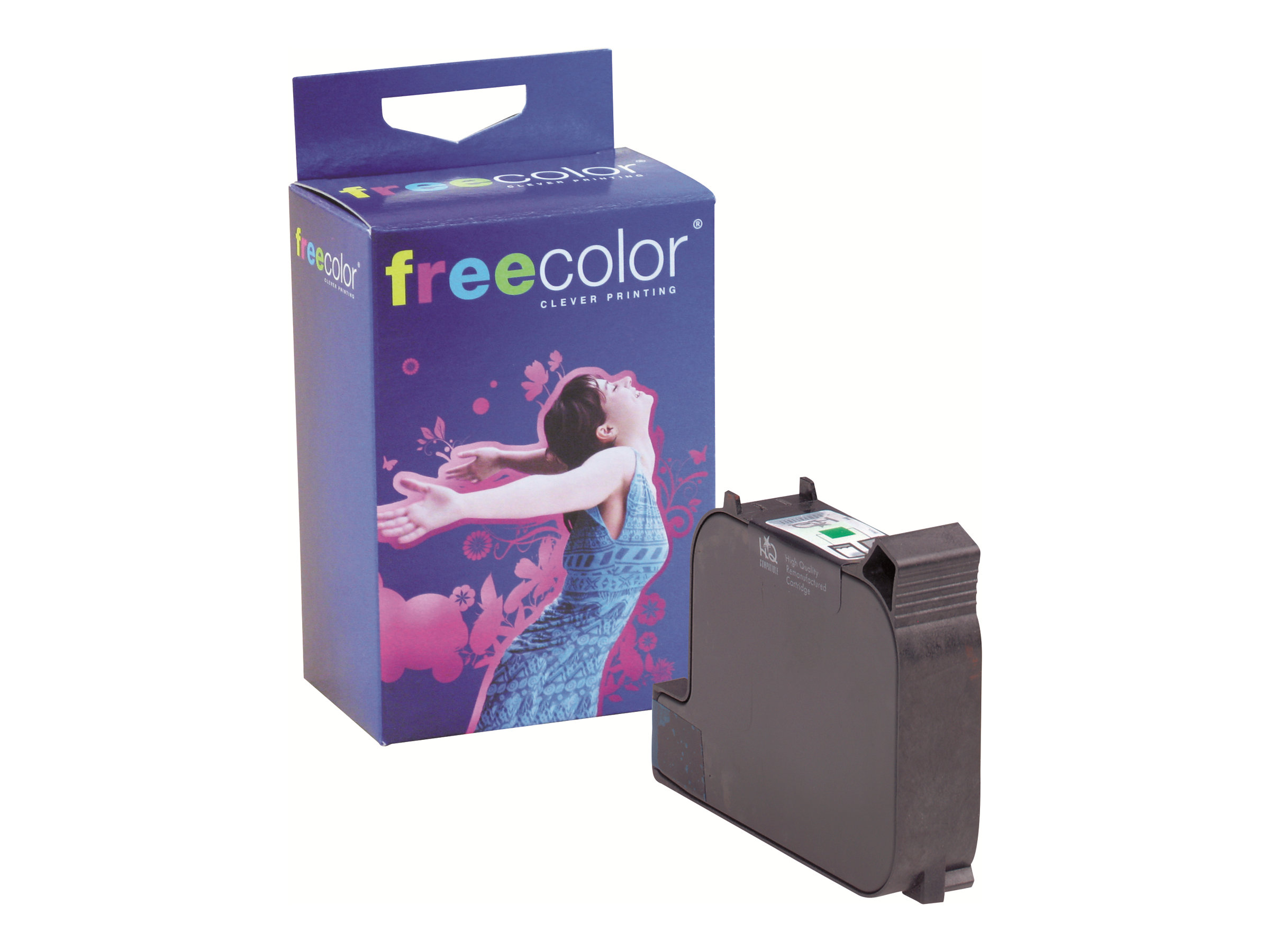 freecolor Schwarz - kompatibel - Tintenpatrone (Alternative zu: HP 45A)für HP Deskjet 1000 - 1220 - 61XX - 820 - 85X - 870 - 88X - 89X - 93X - 940 - 95X - 960 - 970 - 980 - 99X