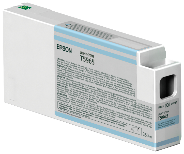 Epson T5965 - 350 ml - hell Cyan - originalTintenpatrone - für Stylus Pro 7890 - Pro 7900 - Pro 9890 - Pro 9900 - Pro WT7900