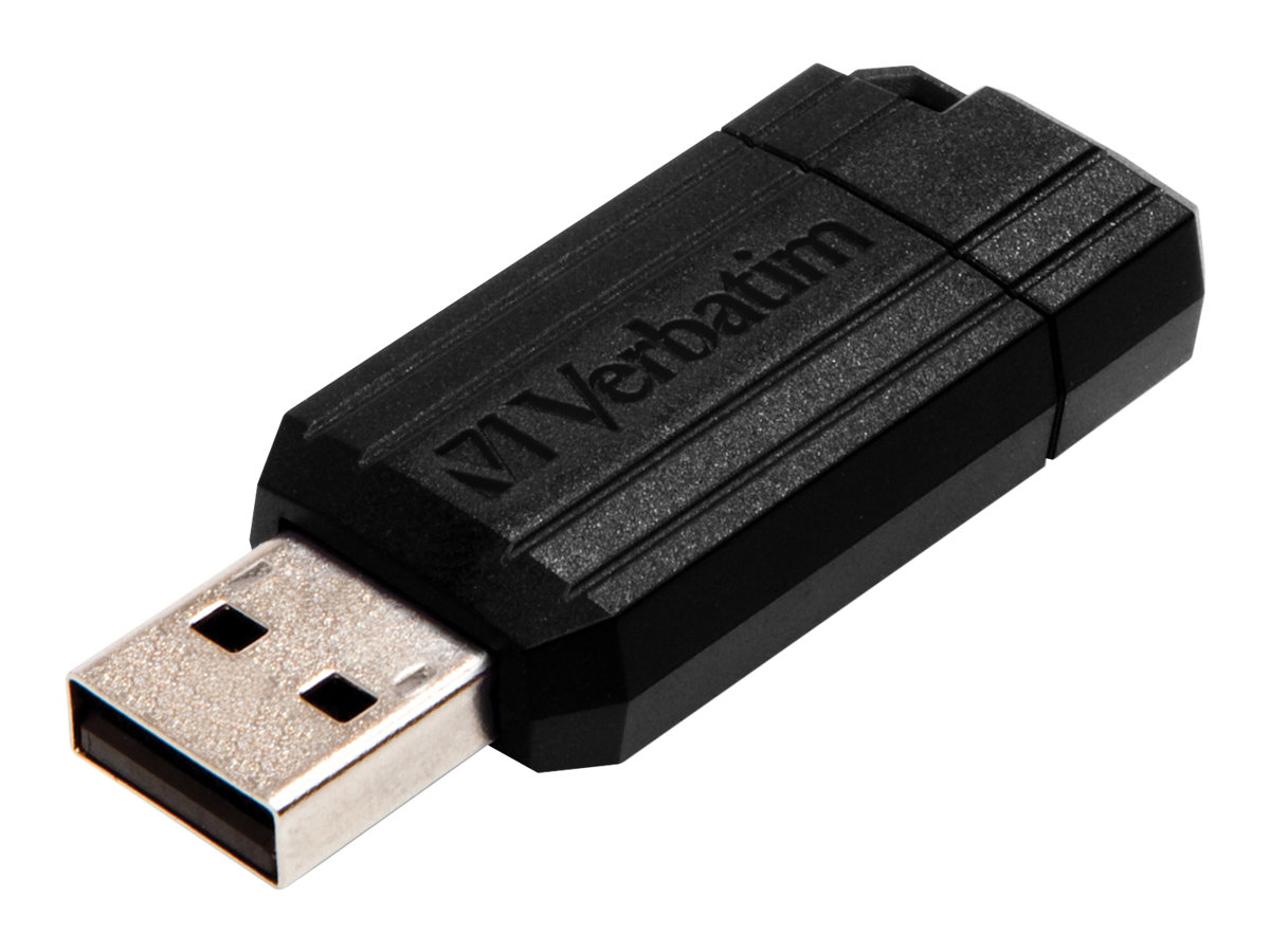 Verbatim PinStripe USB Drive - USB-Flash-Laufwerk64 GB - USB 2.0 - Schwarz