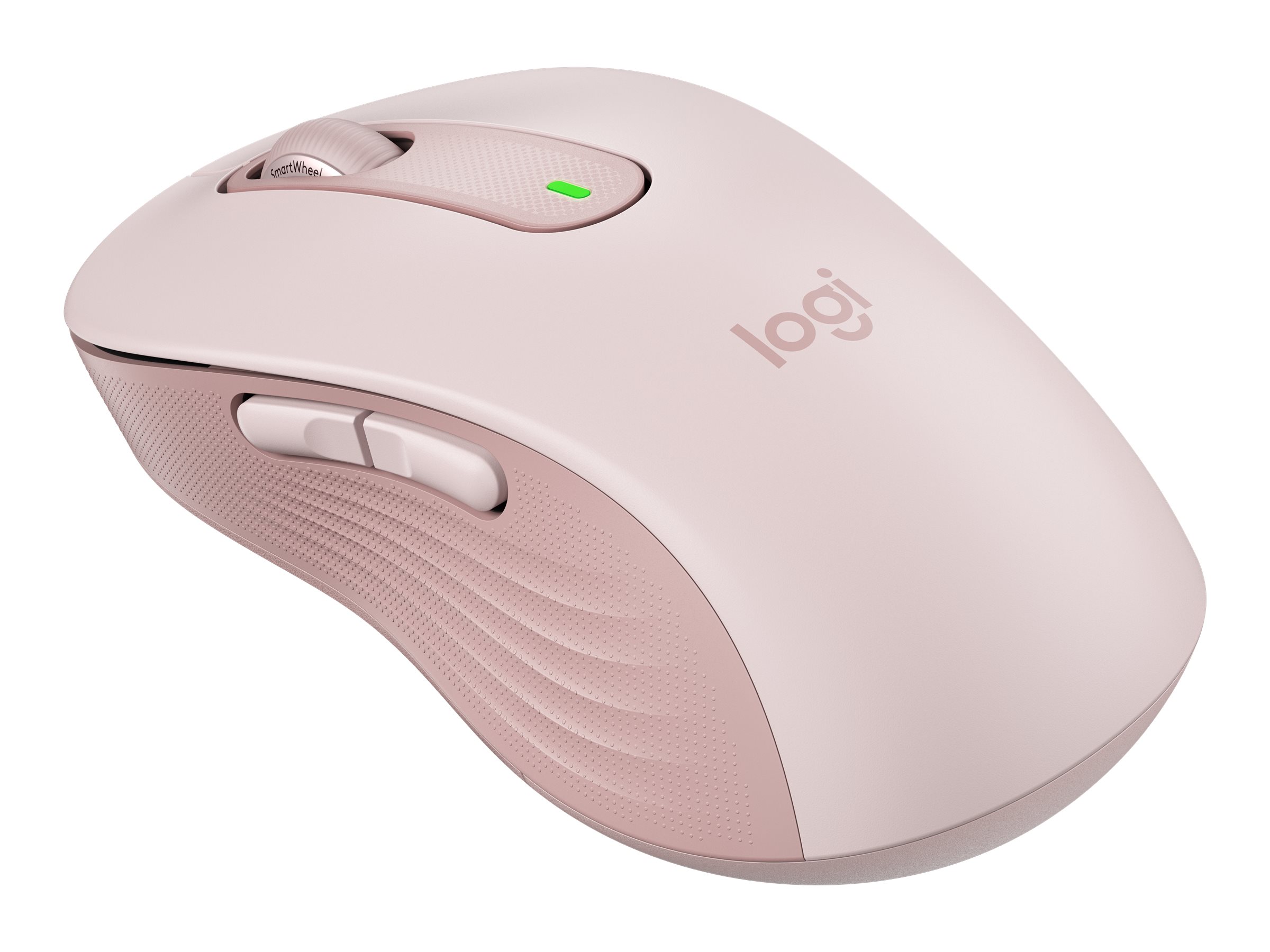Logitech Signature M650 Large - Maus - großeGröße - optisch - 5 Tasten - kabellos - 2.4 GHz - Bluetooth - Logitech Logi Bolt USB-Empfänger - rosé