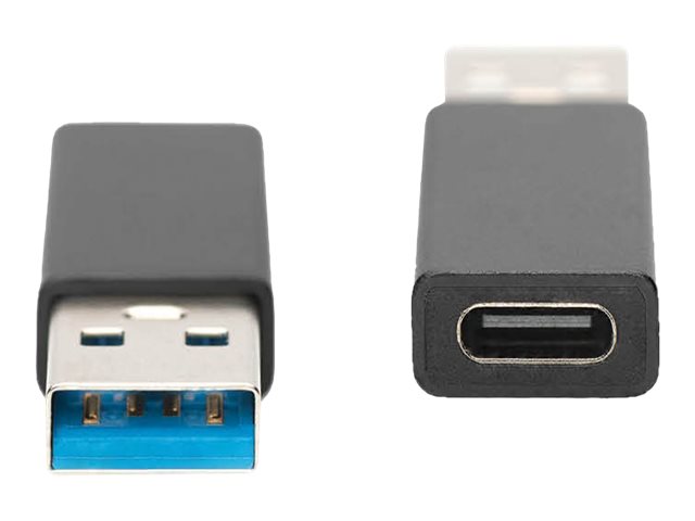 DIGITUS USB-C Adapter, USB A - USB-CUSB 3.0 - 3 A - Schwarz
