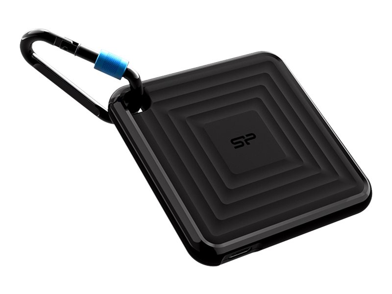 Silicon Power PC60 - SSD - 512 GB - extern (tragbar)USB 3.2 Gen 2 - 256-Bit-AES - Schwarz