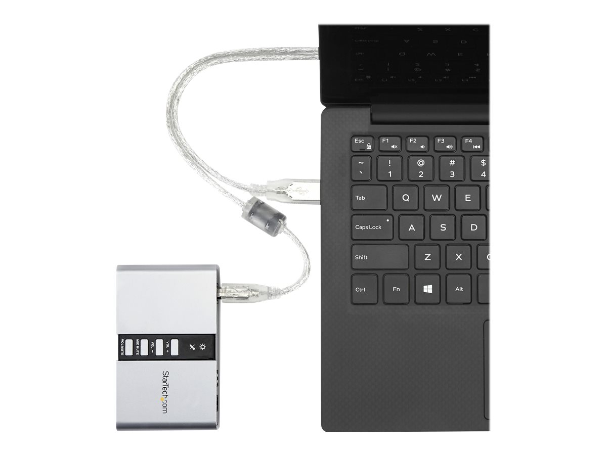 StarTech.com USB 2.0 Soundbox 7.1 Adapter - externeUSB Soundkarte mit SPDIF Didital Audio - External Soundcard mit 8x 3,5mm Buchse - Soundkarte - 48 kHz - 7.1 - USB 2.0 - für P/N: MU15MMS - MU6MMS
