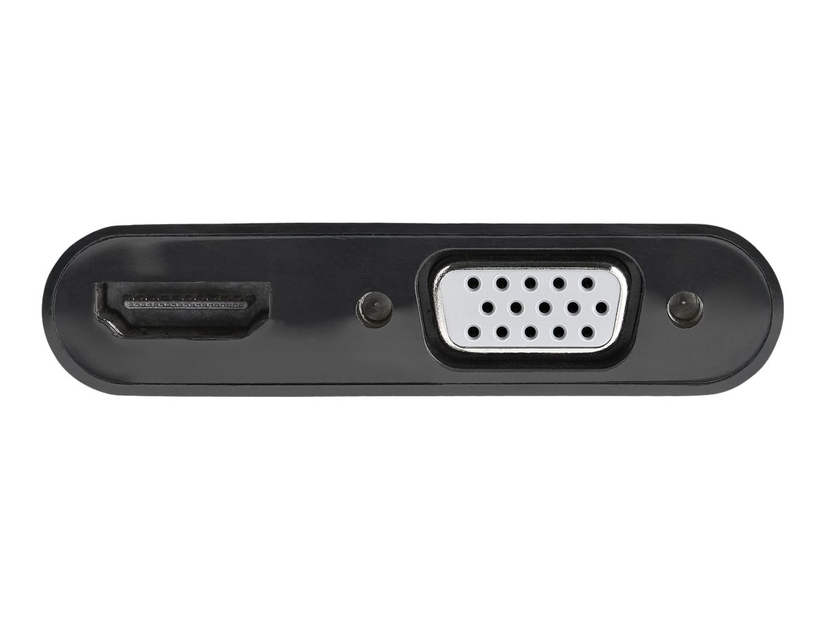 StarTech.com Startech Adapter DispayPort auf VGA - HDMI 4K 60Hz - DP Video Adapter - Videoadapter - DisplayPort männlich zu HD-15 (VGA)HDMI weiblich - 23.2 cm - Schwarz - 4K Unterstützung