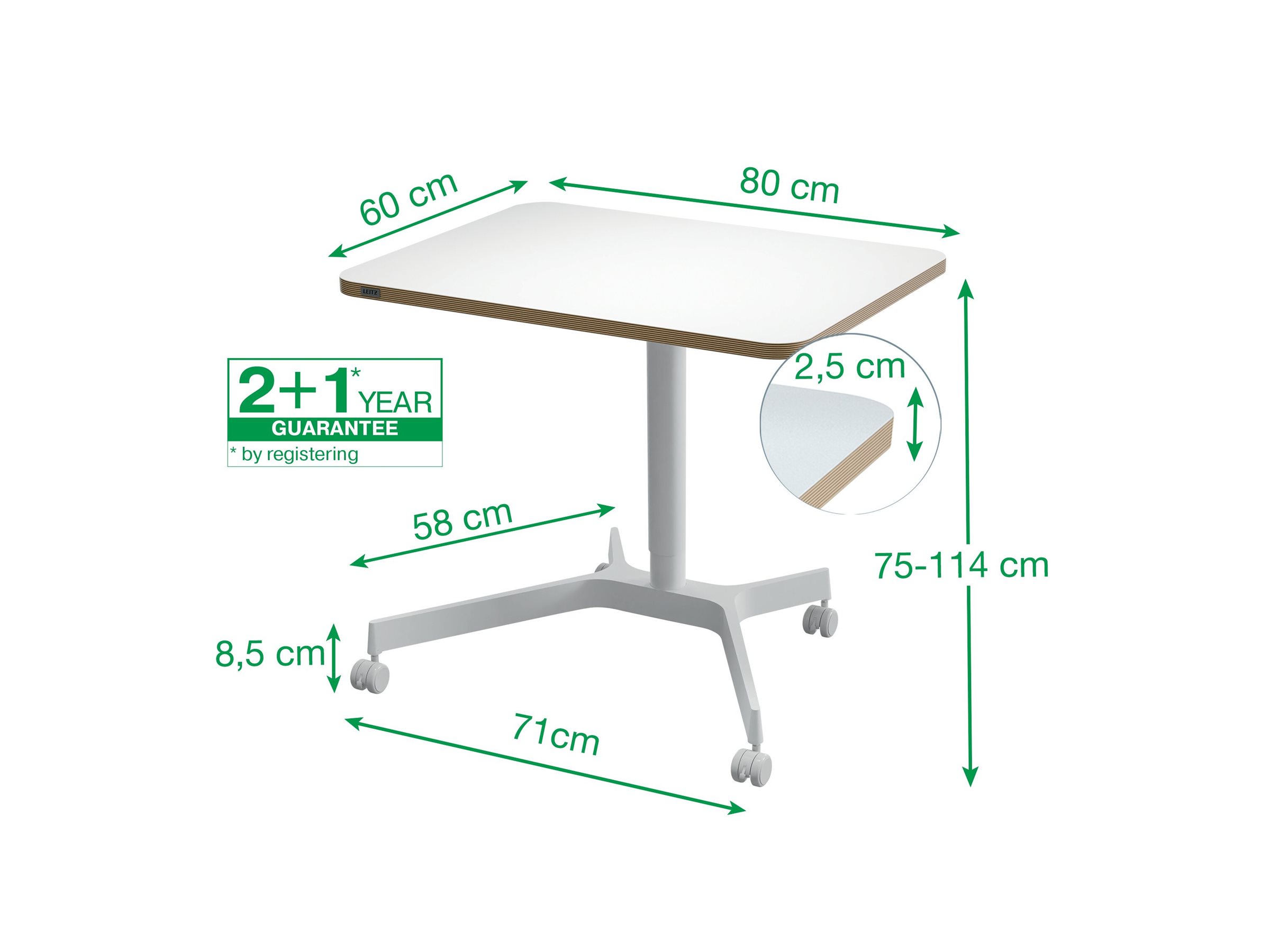 Esselte Leitz Ergo Small - Sitz-/ Stehtisch - mobil