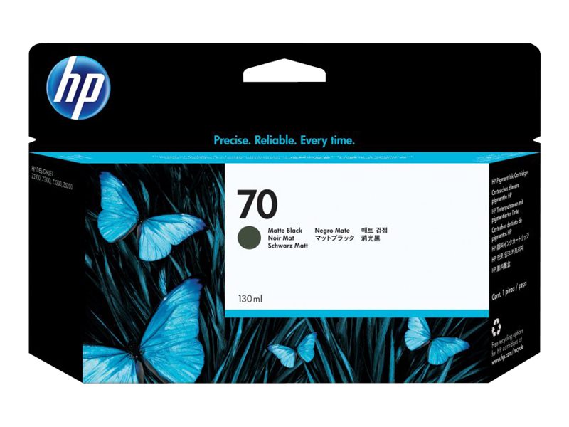 HP 70 - 130 ml - mattschwarz - original - DesignJetTintenpatrone - für DesignJet HD Pro MFP - T120 - Z2100 - Z3100 - Z3100ps - Z3200 - Z3200ps - Z5200 - Z5400