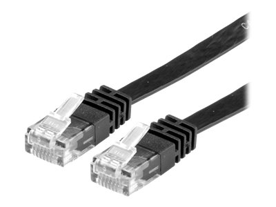 VALUE Netzwerkkabel - RJ-45 (M) zu RJ-45 (M)5 m - UTP - CAT 6a - halogenfrei - geformt - flach - Schwarz