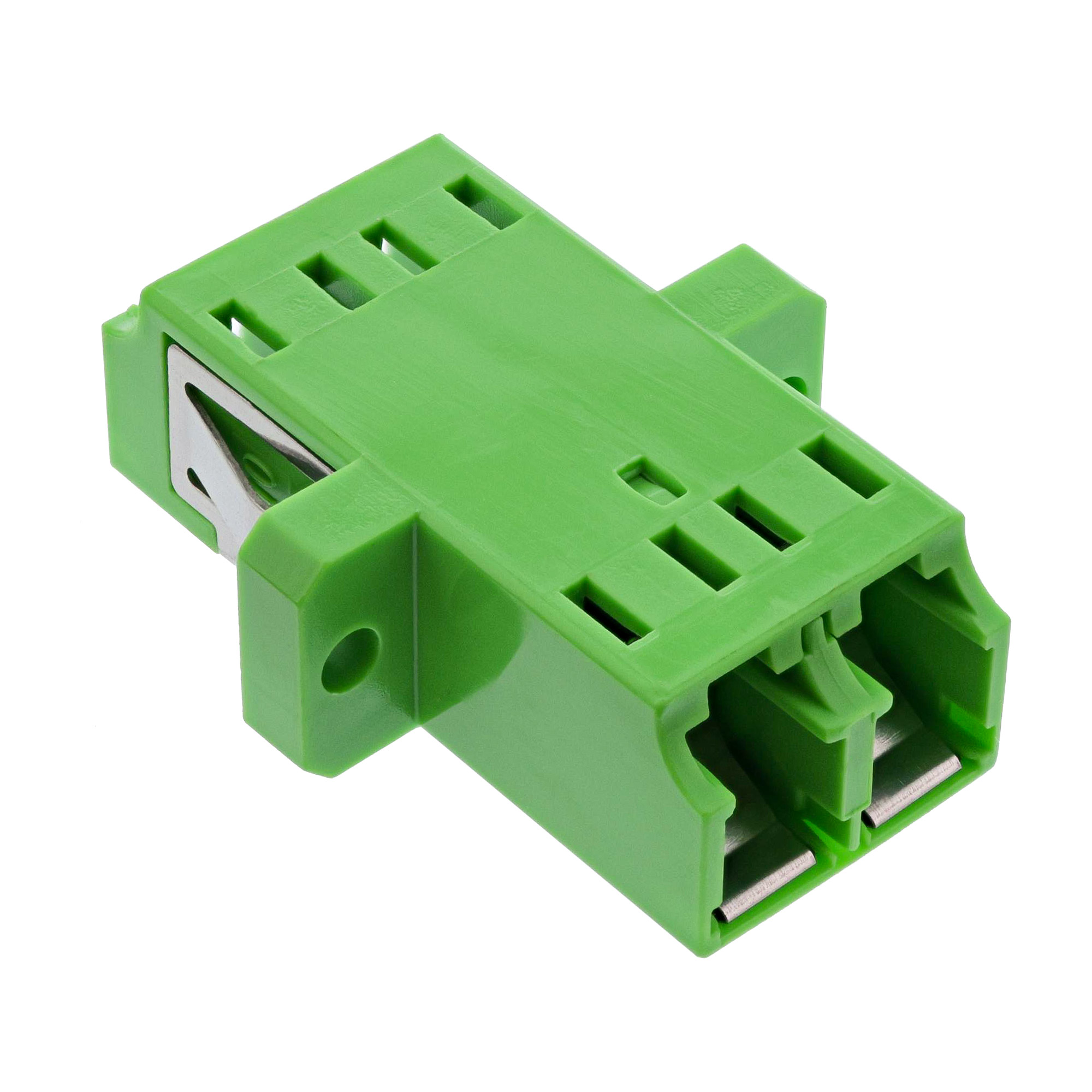 InLine LWL Kupplung - Duplex LC/LC - singlemode - grün - Keramik-Hülse - zum Einbauzu LC Duplex Single-Mode (W) - Glasfaser - Duplex - grün