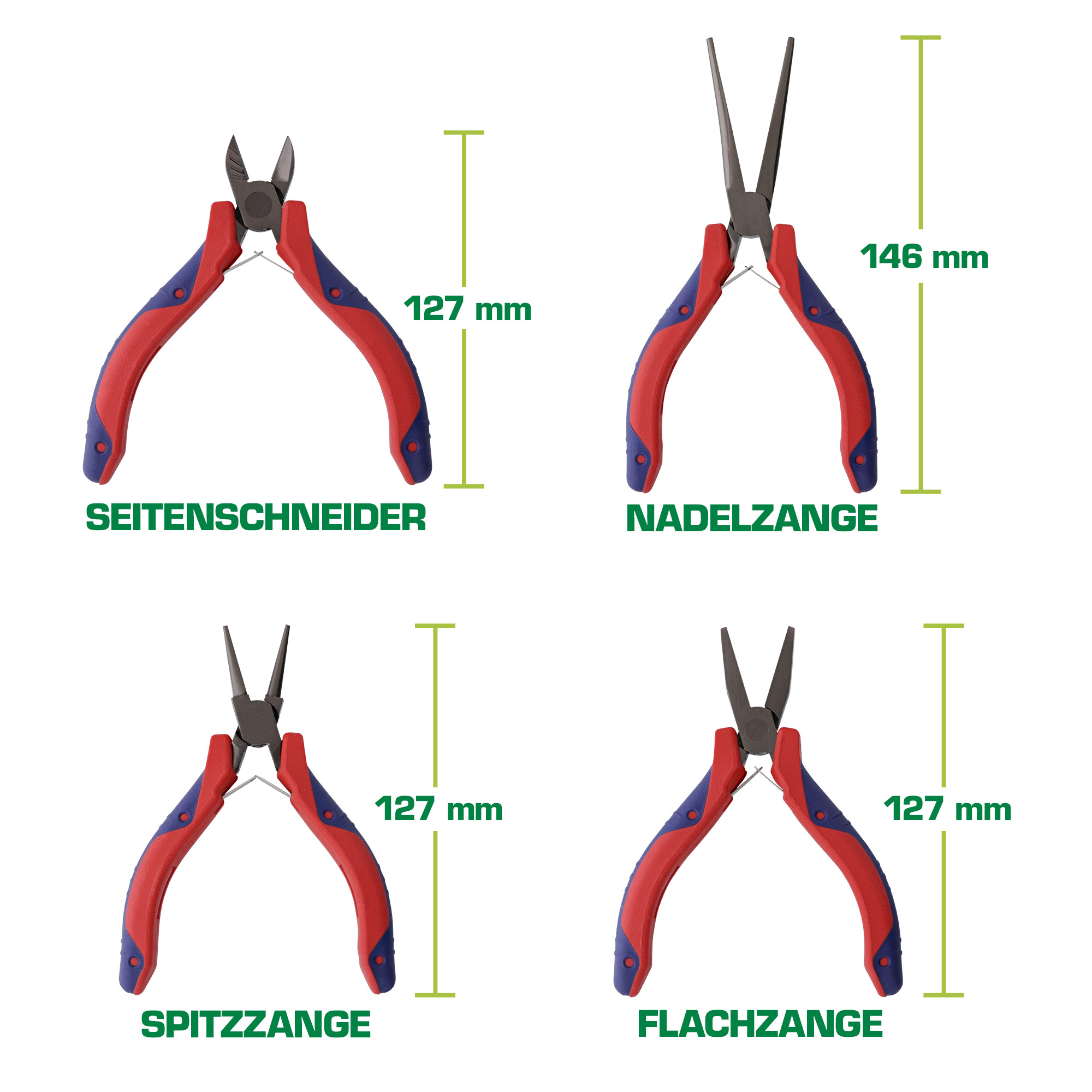InLine Elektronik-Zangen - Set - 8-teilig