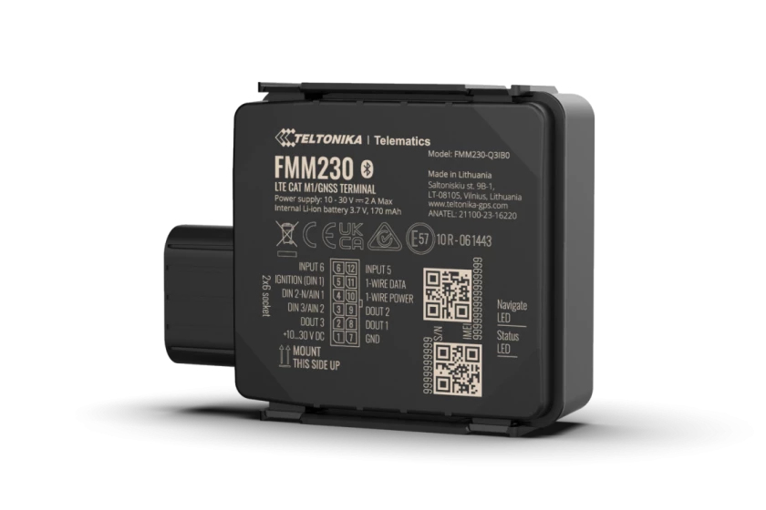 Teltonika FMM230, Universal, GPS-Tracker, Schwarz, Wasserfest, IP67, 33 Kanäle&nbsp,&nbsp,&nbsp,&nbsp,Teltonika FMM230 CAT M1 Bluetooth Trackerab Februar 2022 erh&auml,ltlich!&nbsp,&Uuml,berblickFMM23