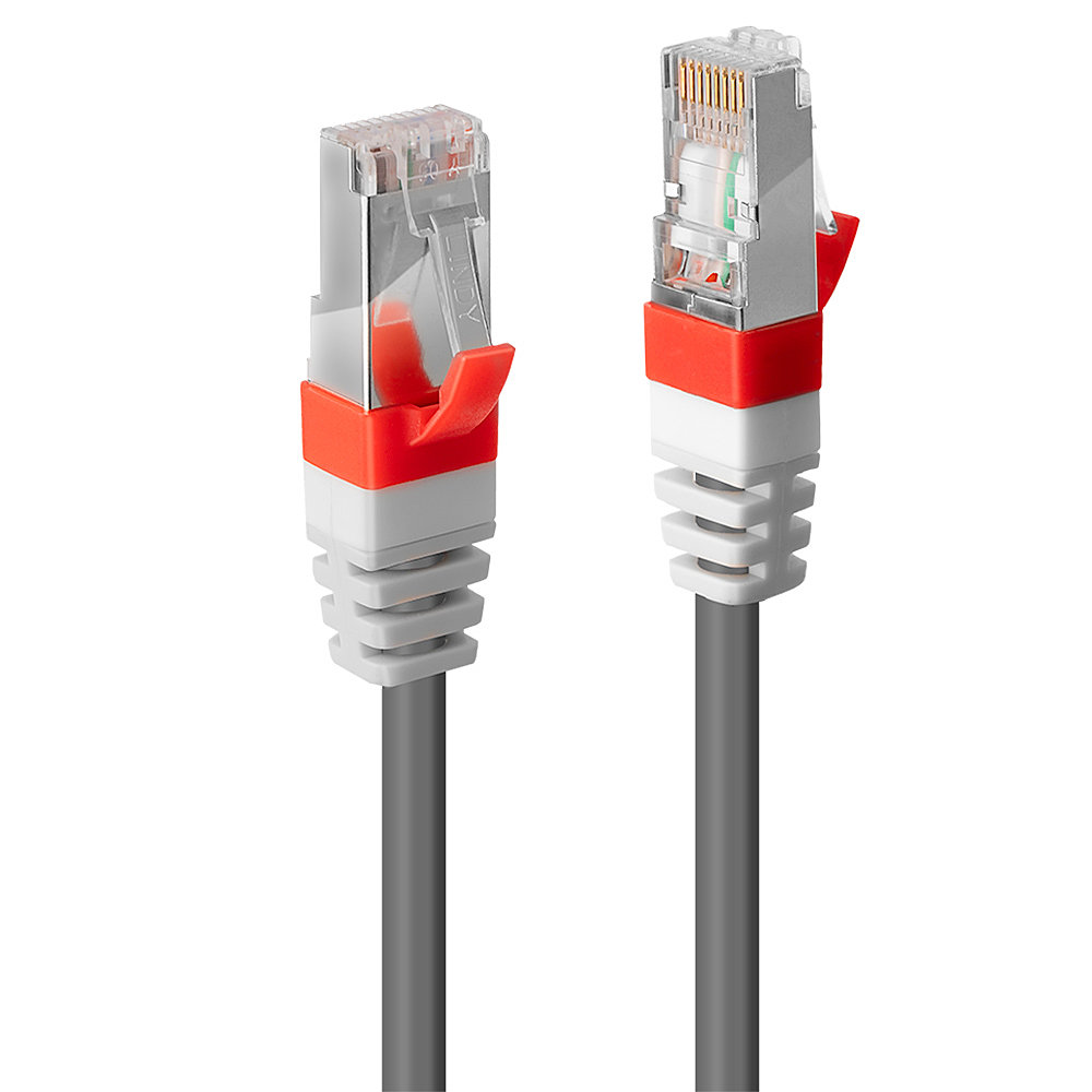 Lindy Patch-Kabel - RJ-45 (M) zu RJ-45 (M)30 cm - SSTP-Kabel - CAT 6a - halogenfrei - geformt - verseilt - Grau