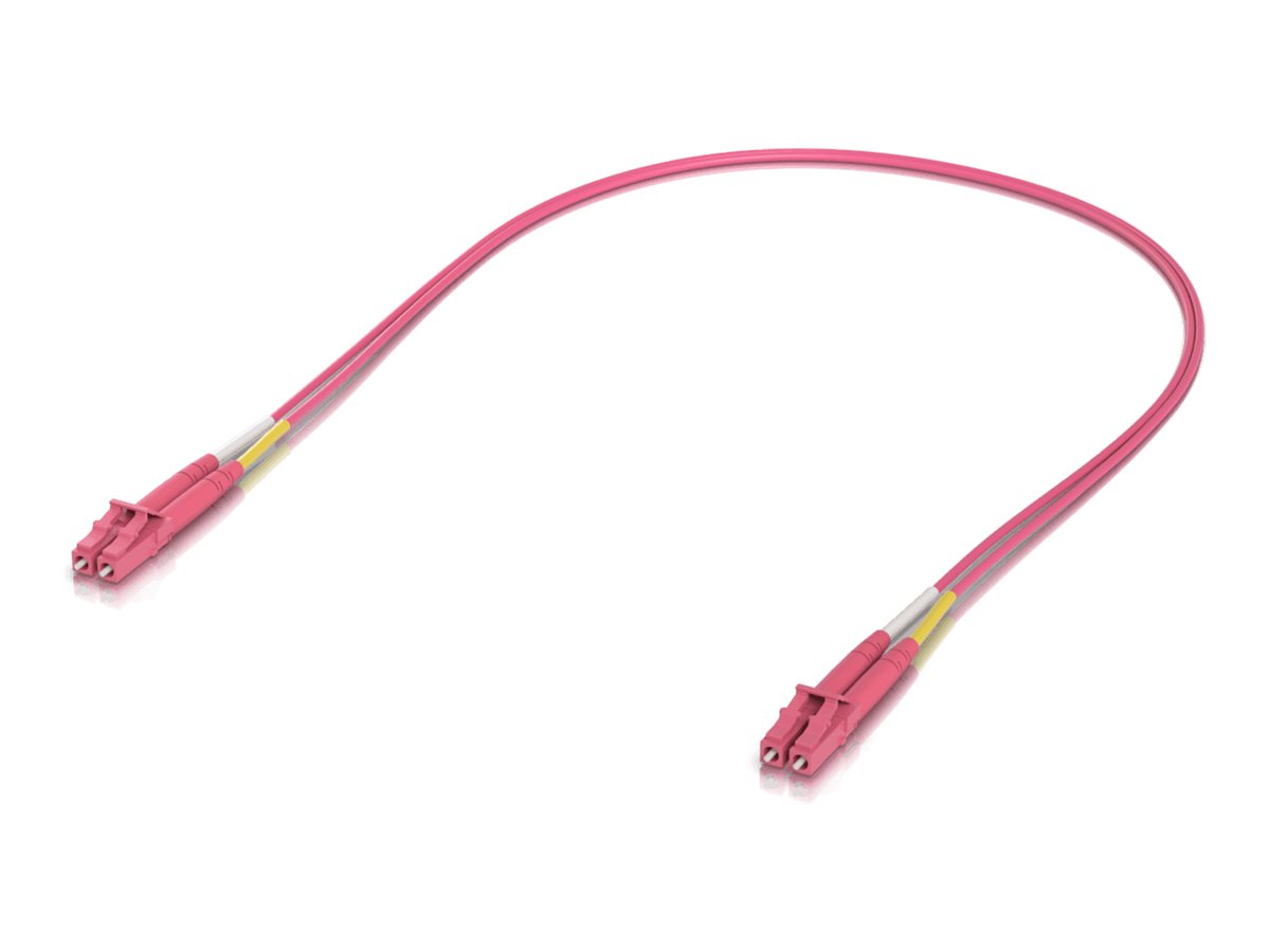 Ubiquiti UniFi - Patch-Kabel - LC/UPC Multi-Modus (M)zu LC/UPC Multi-Modus (M) - 0.5 m - 2 mm - Glasfaser - Duplex - OM4 - halogenfrei - Innen - rosé  (Packung mit 50)