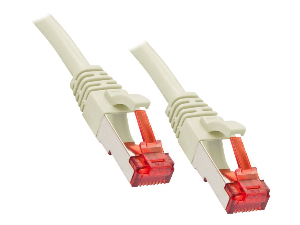 Lindy Patch-Kabel - RJ-45 (M) zu RJ-45 (M)7.5 m - SFTP - PiMF - CAT 6e - ohne Haken - Grau