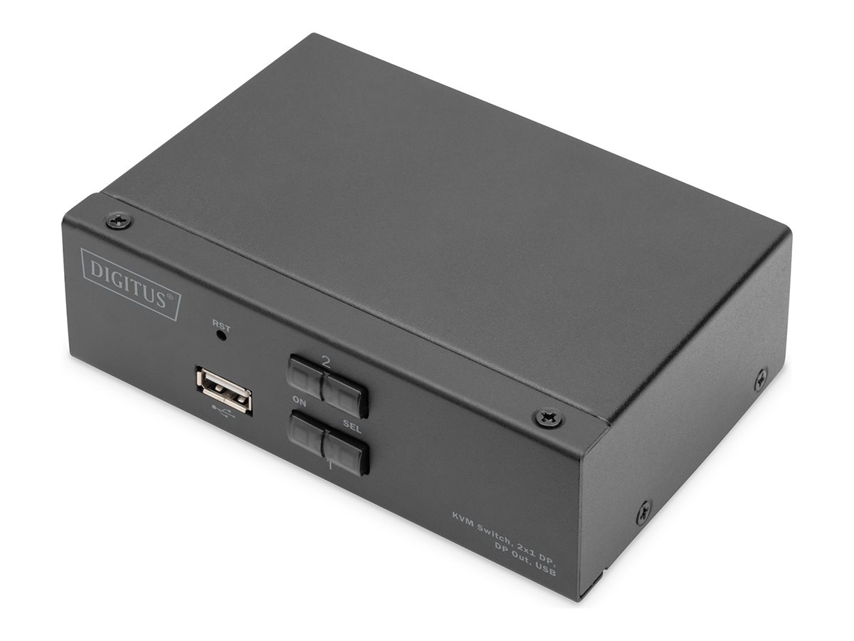 DIGITUS KVM Switch, 2x1  DP, DP Out,USB1 lokaler Benutzer - Desktop
