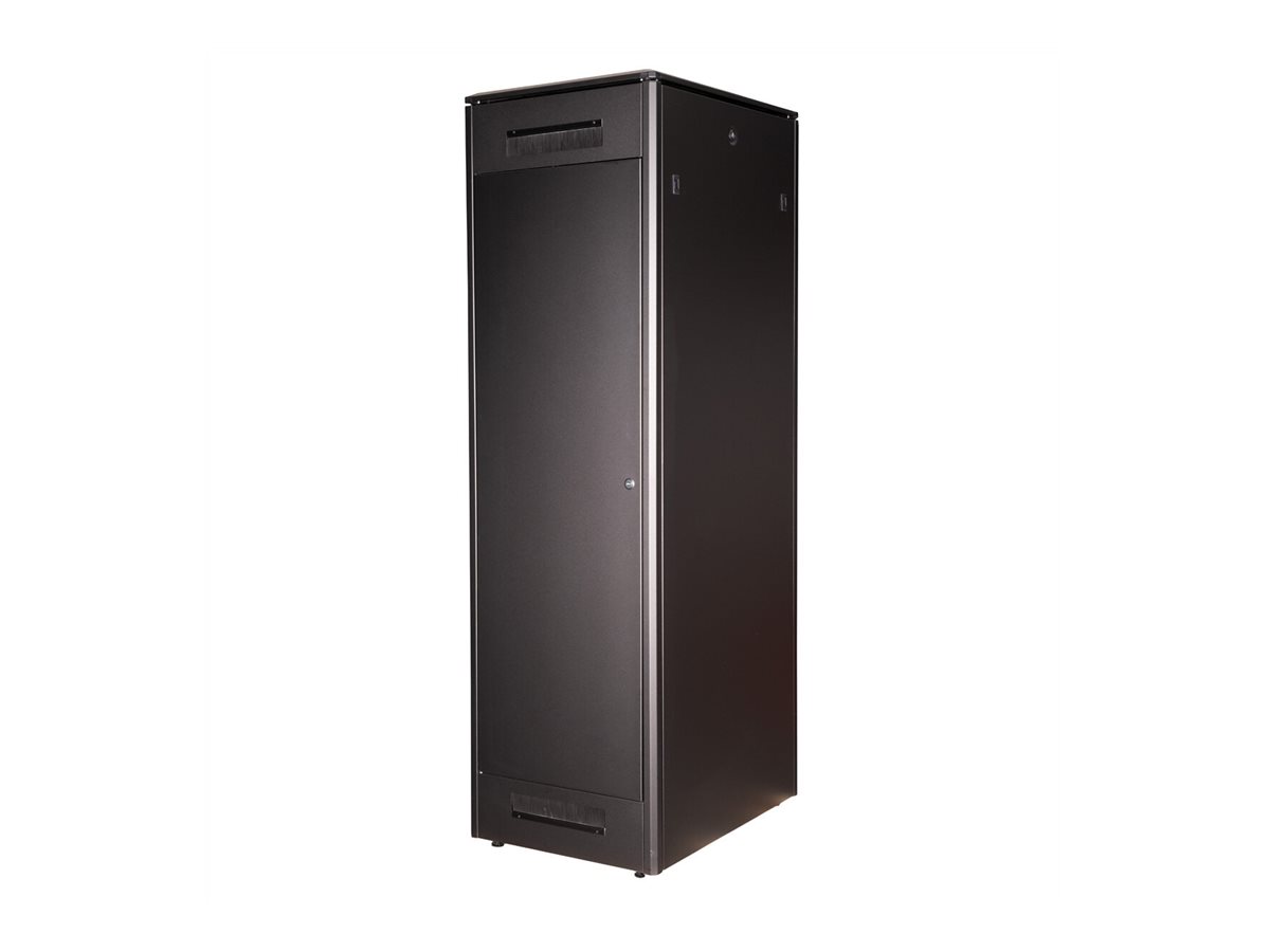 ROLINE Pro - Schrank Netzwerkschrank - mit Glastür, 600 x 800 mm (B x T)RAL 9005 - Jet Black - 47U - 48.3 cm (19")