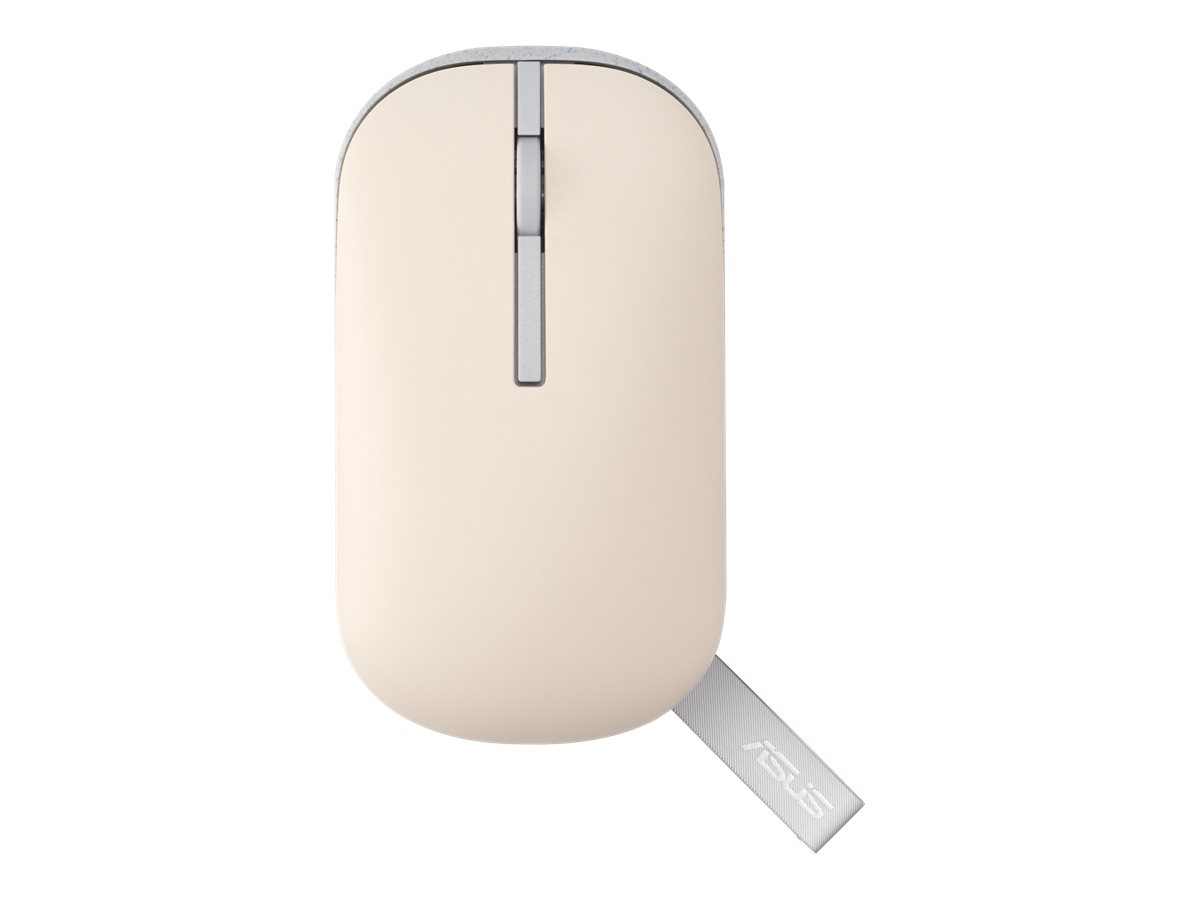 ASUS Marshmallow MD100 - Maus - optisch - 5 Tastenkabellos - Bluetooth 5.0 - 2.4 GHz - Hafermilch
