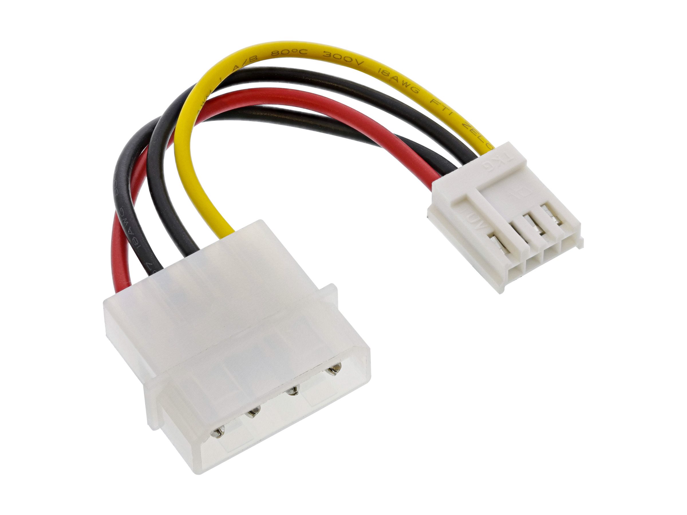 InLine Stromadapter - 13,34cm (5,25") Buchse zu 8,89cm (3,5") Stecker - 0,06mzu 4-Pin-Mini-Stromversorgungsstecker (W) - 6 cm